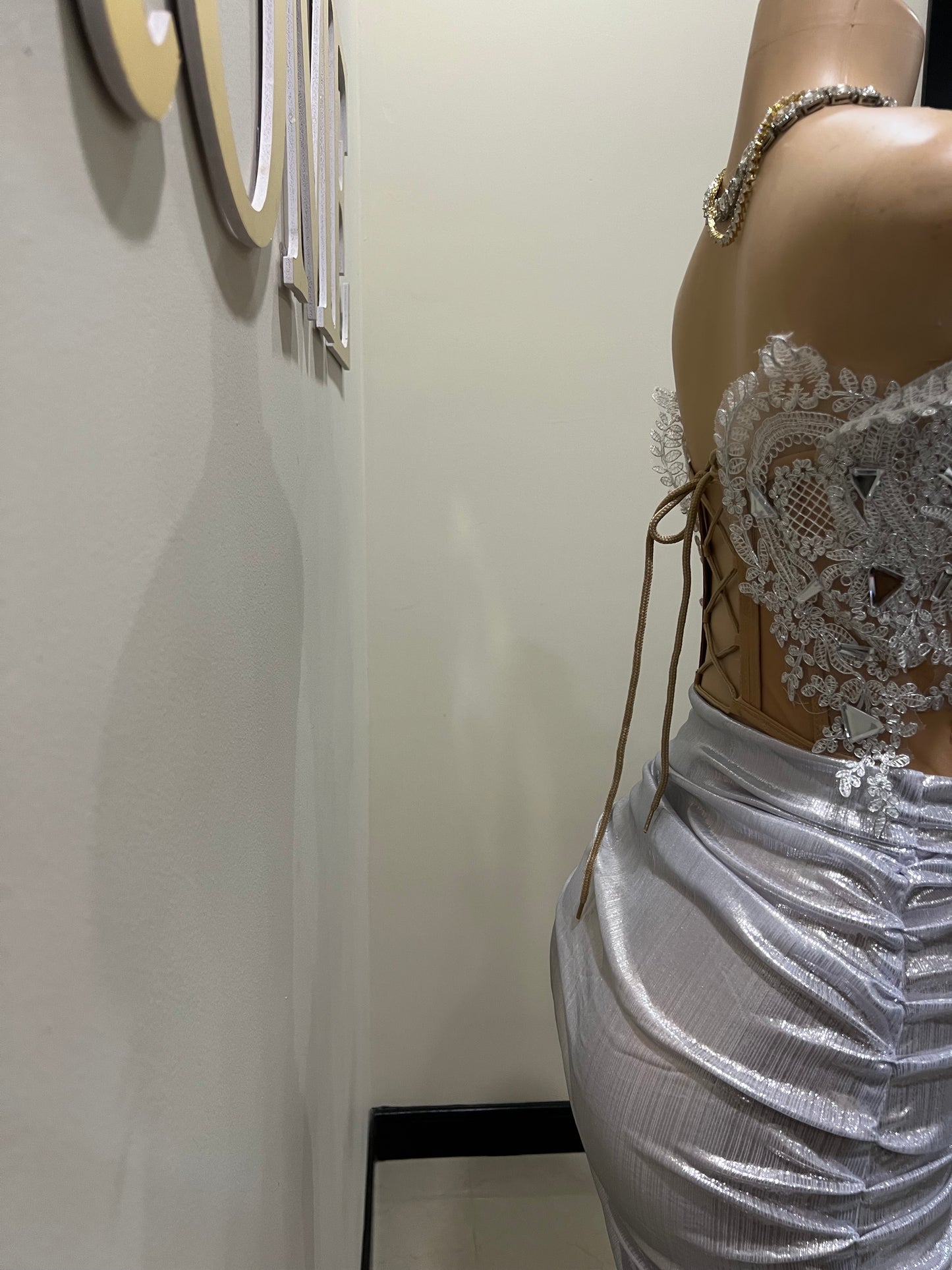 Snow Queen Glacier Mirrors Skirt Set (Silver)