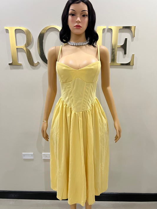 Daisy Diana Dress (Pale Yellow)