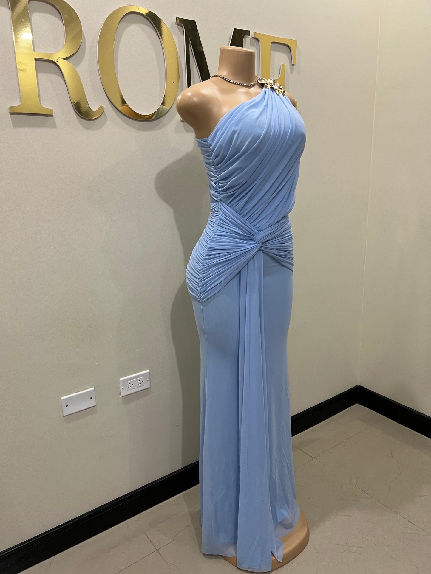 Michelle Petal Grace Dress (Light Blue)