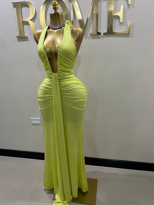 Chinelle Nara Halter Dress (Green)
