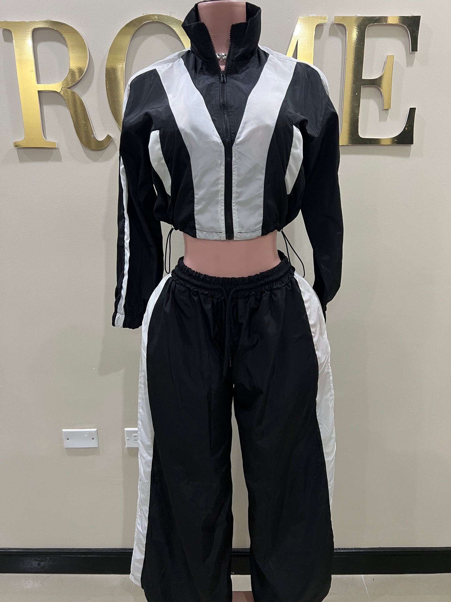 Brooklyn Tracksuit Pants Set (Black)