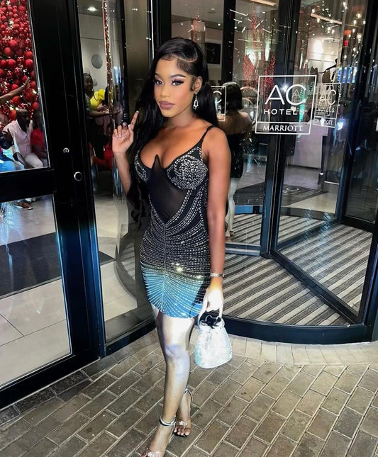 Medusa Party Dress (Black)