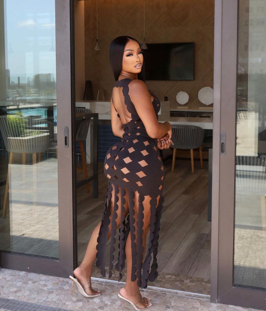 Tracy Cut Out Dress (Black)