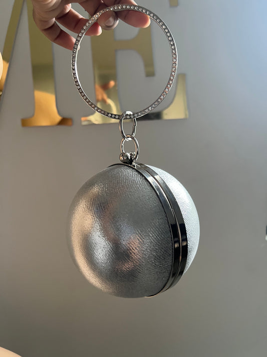 Amy Round Bag (Silver)