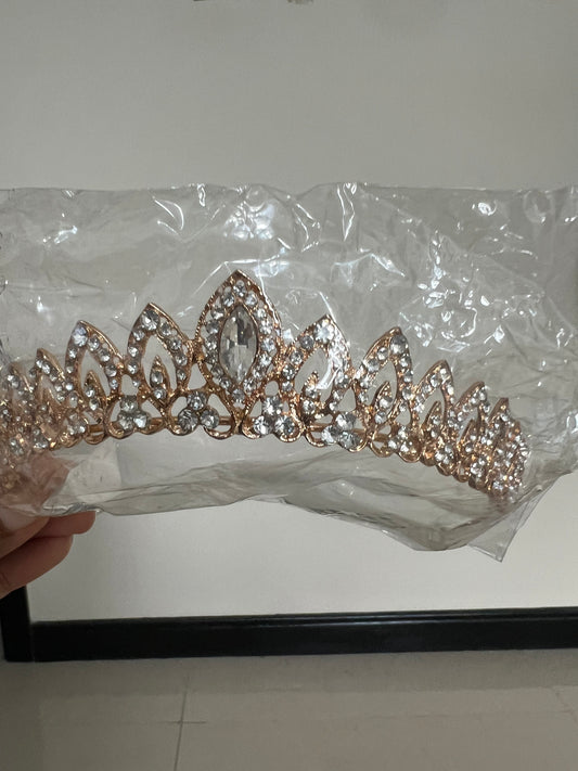 Anna Crystal Tiara (Rose Gold)