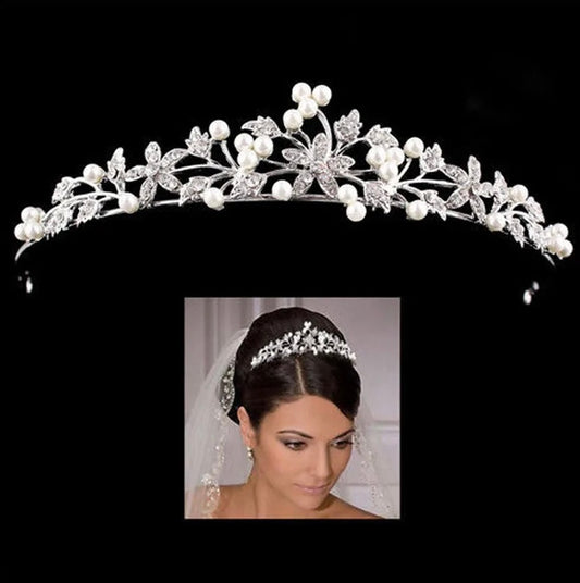 Carey Crystal Tiara (Silver)