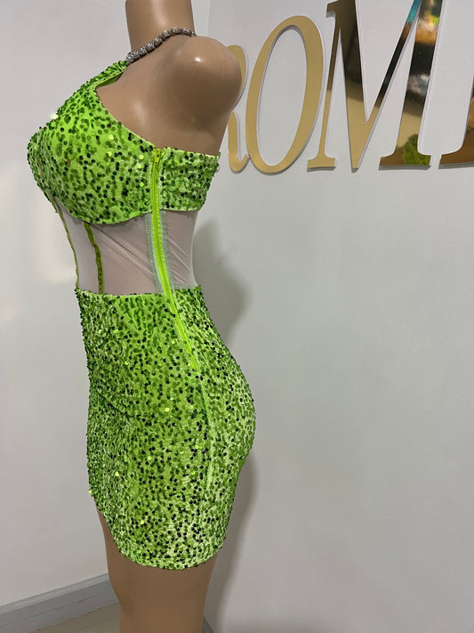 Ciara Sequin Dress (Green)