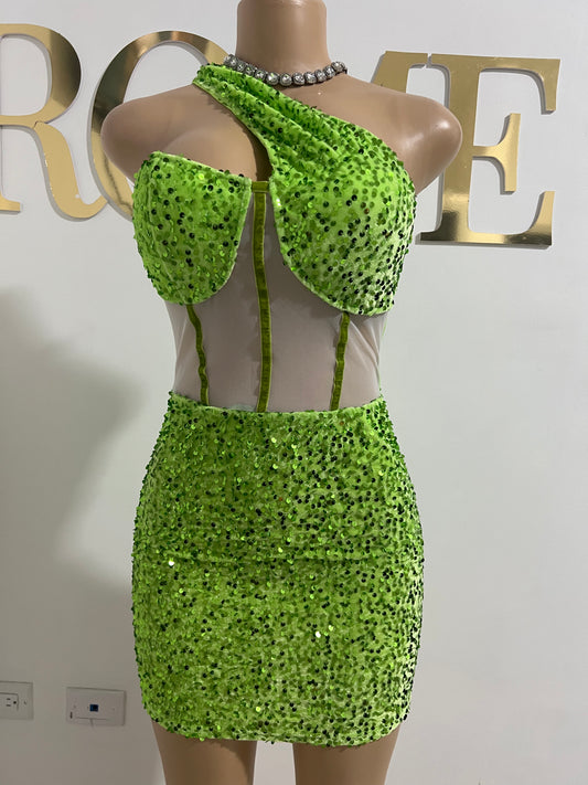 Ciara Sequin Dress (Green)