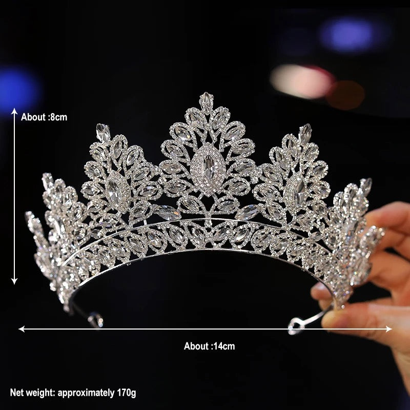 Crystal Tiara Crown K (Silver)