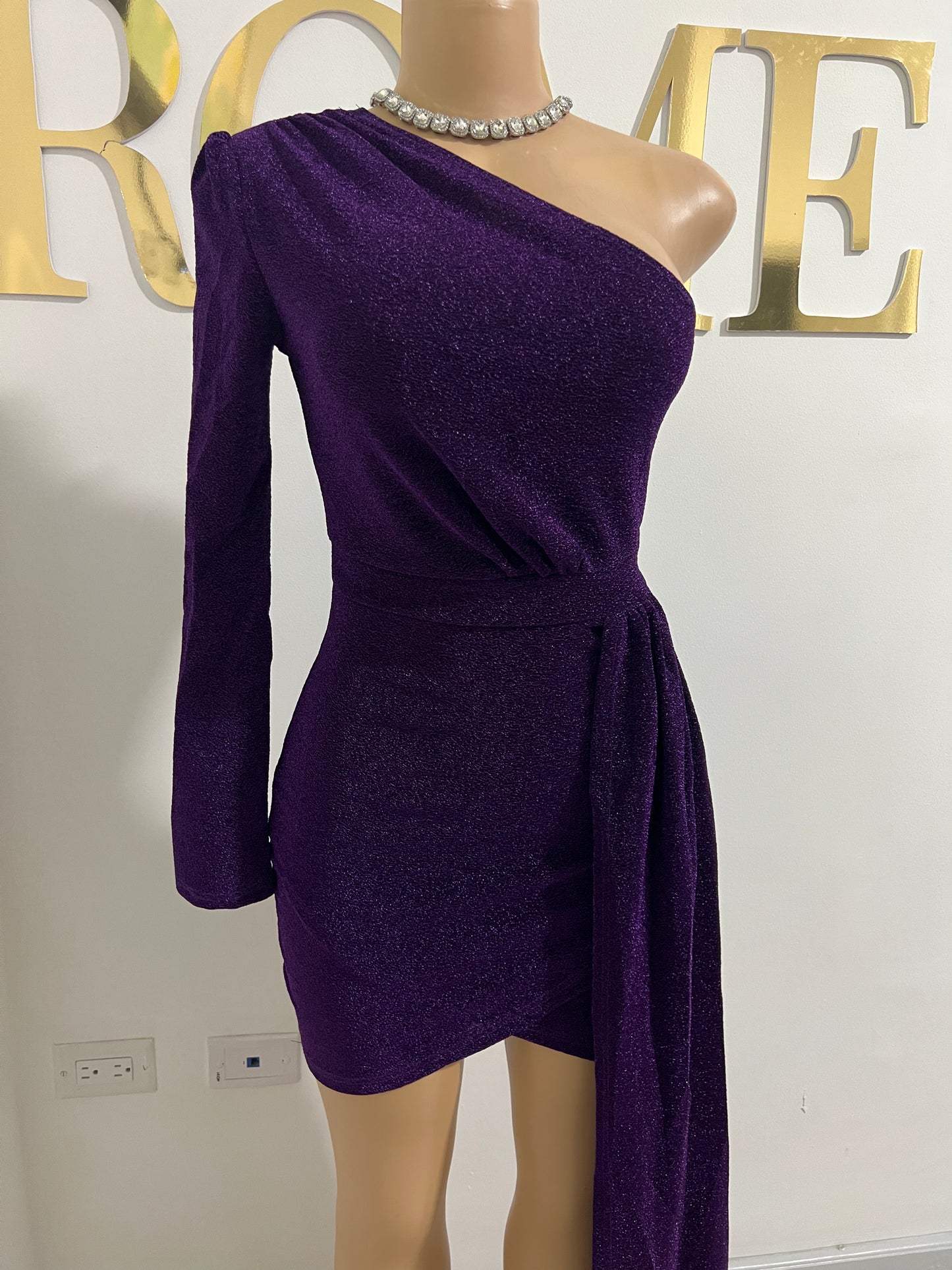 Allegra Elegant Dress (Purple)