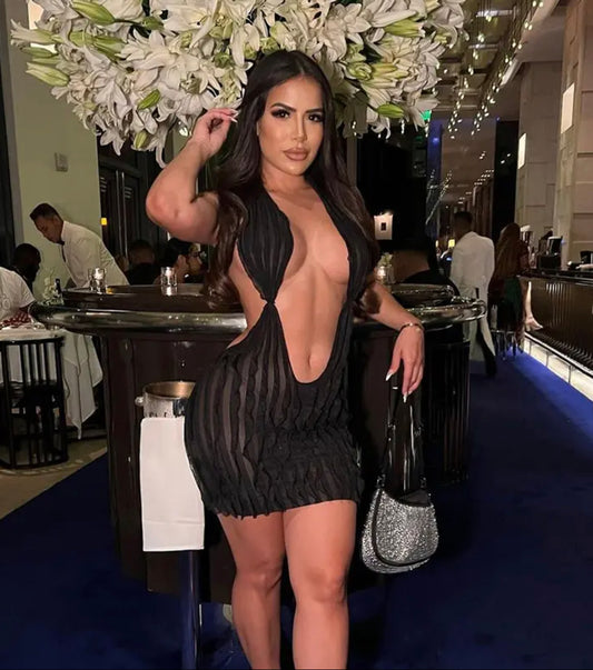 Lily Mini Dress (Black)