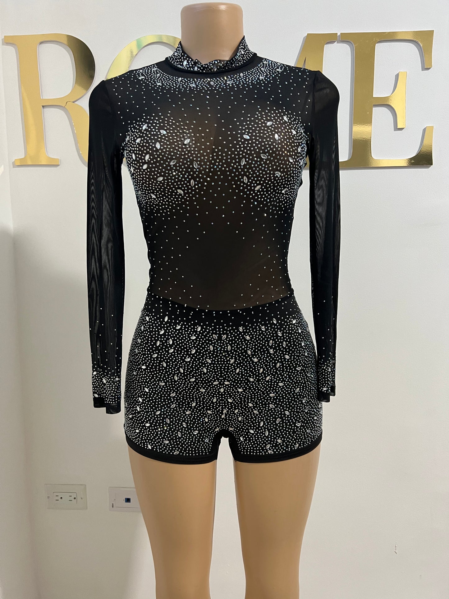 Babe Sparkle Romper (Colorful crystals)