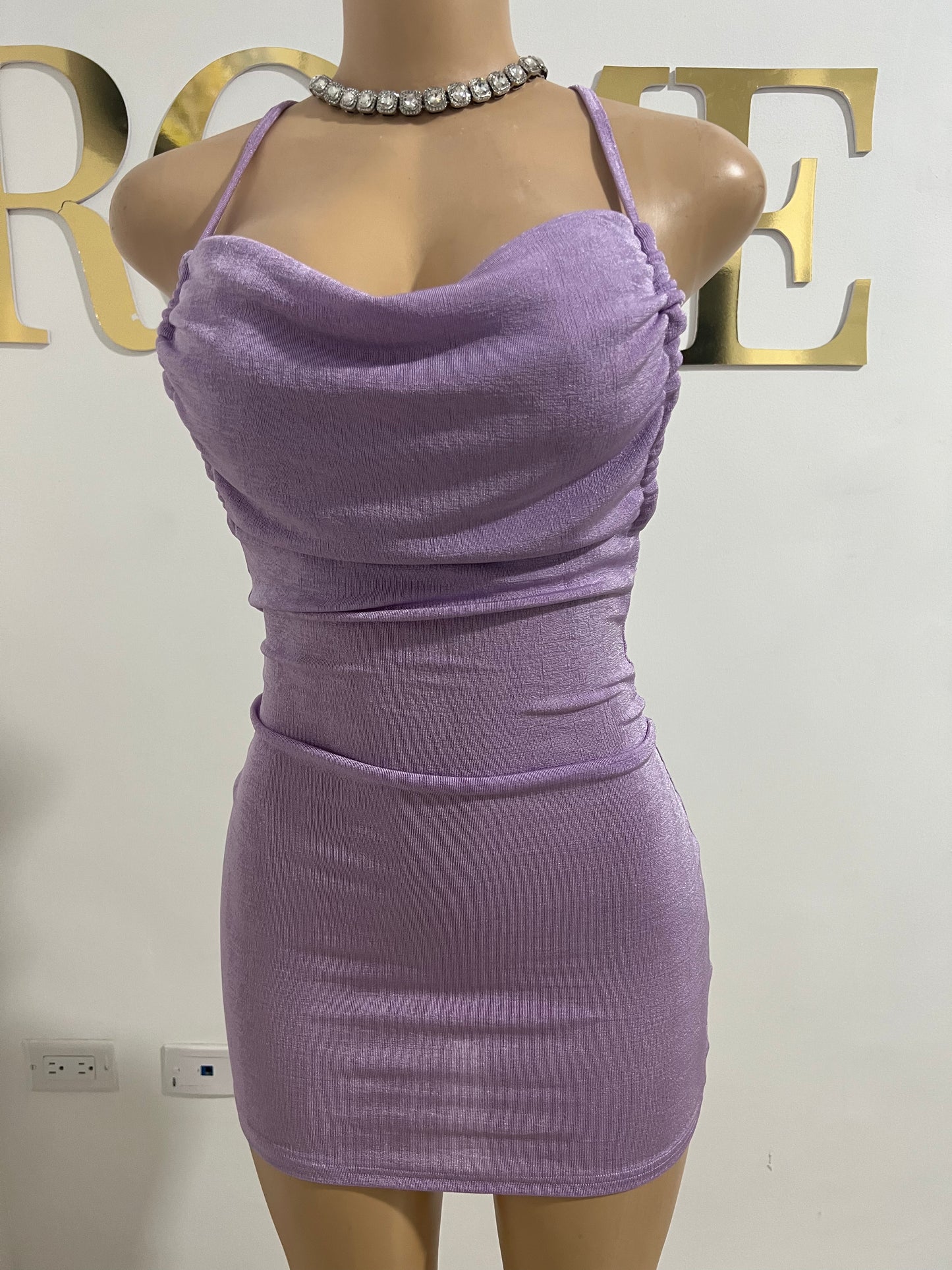 Carey Mini Dress (Purple)