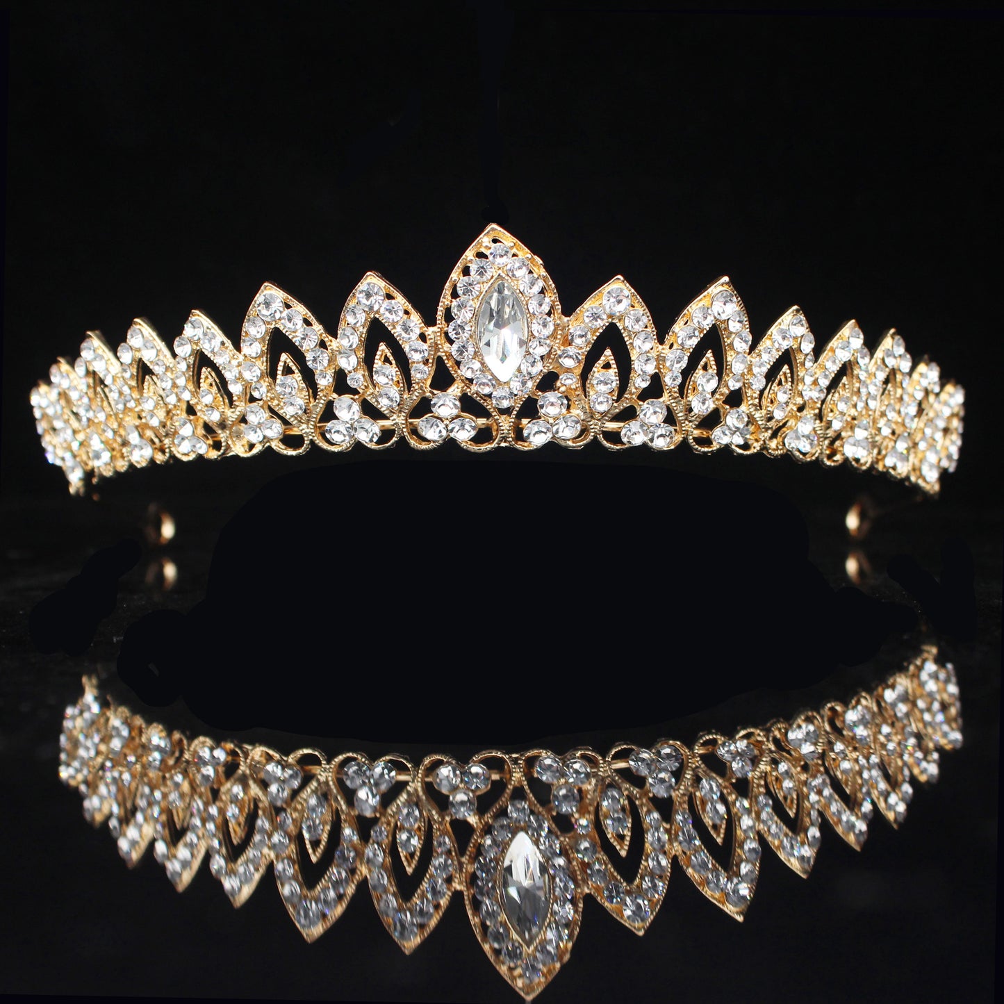 Anna Crystal Tiara (Gold)