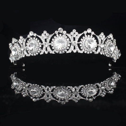 Alexandria Marci Crystal Tiara (Silver)