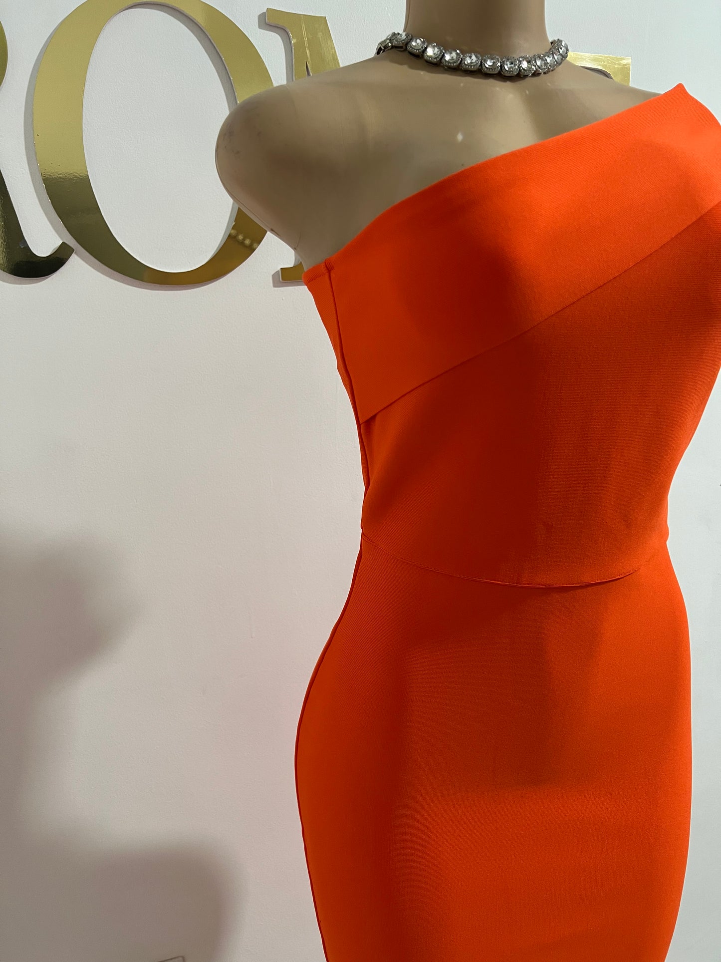 Olivia Bandage Glam Dress (Orange)