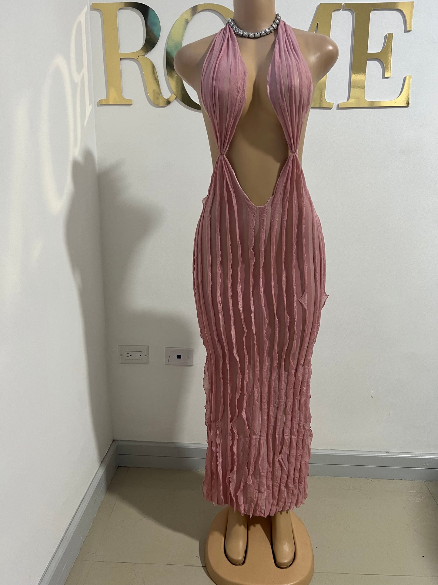 Lily Dress (Bright-pink)