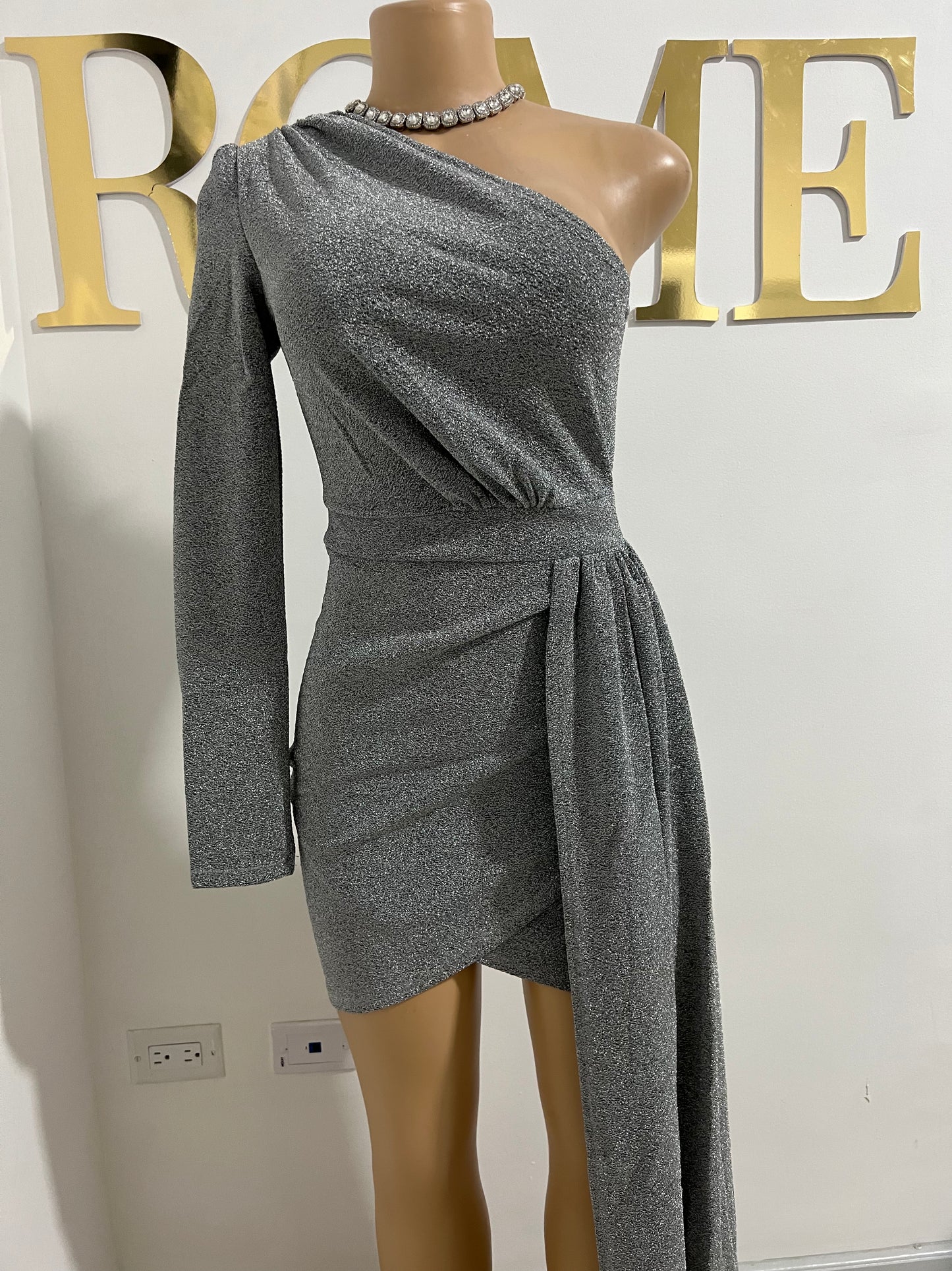 Allegra Elegant Dress (Grey)
