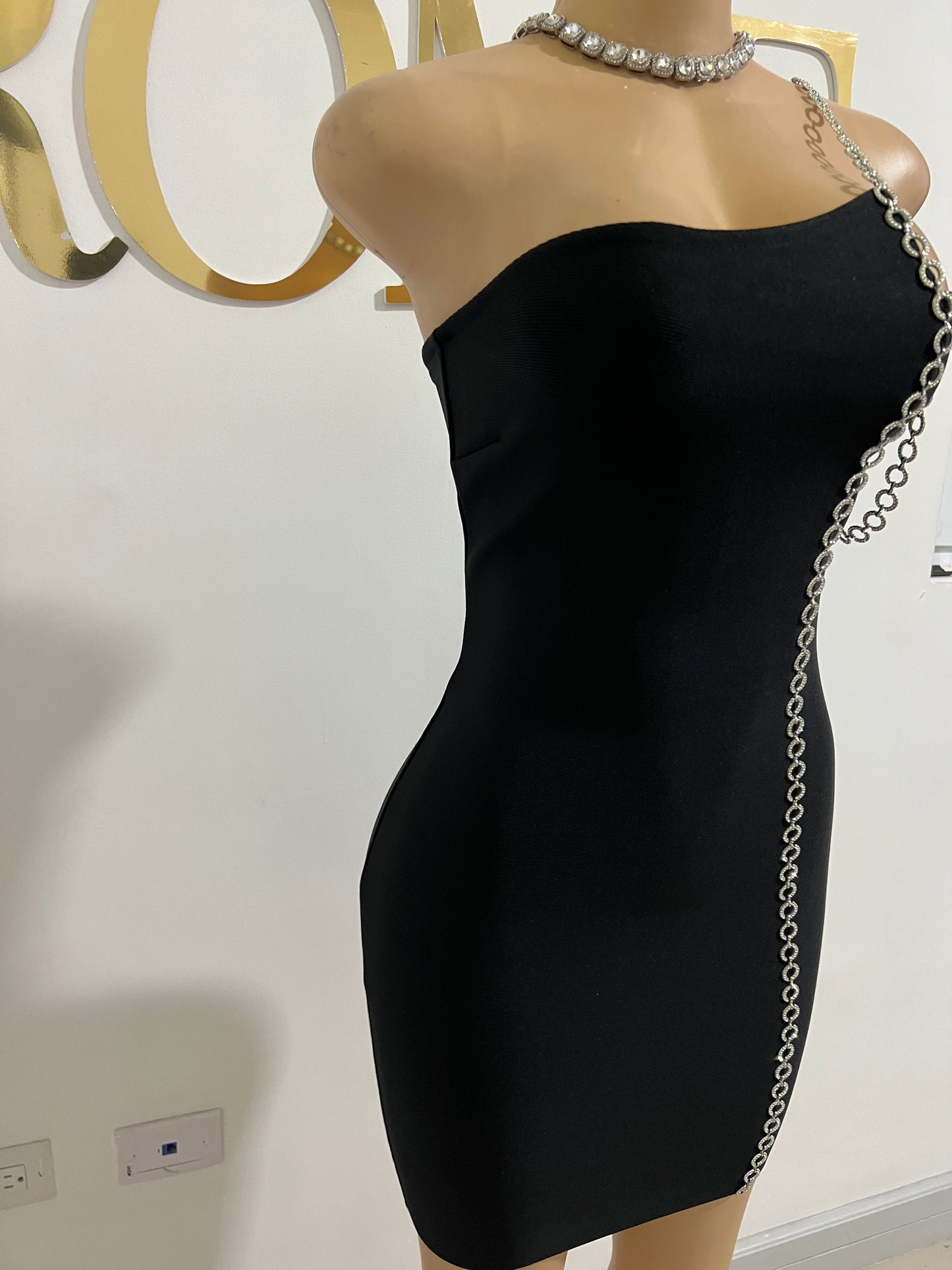 Tamir Glam Bandage Dress (Black)