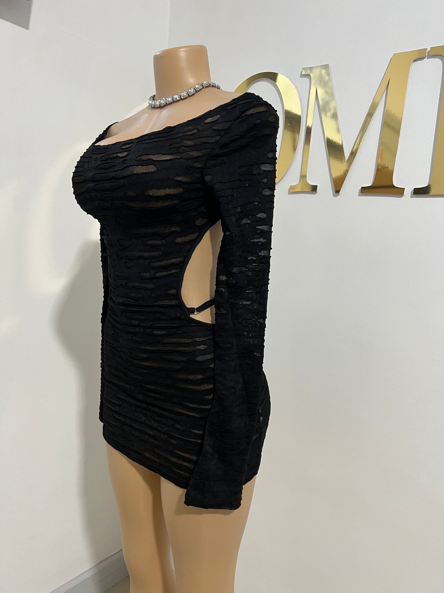 Zuri Sheer Dress (Black)