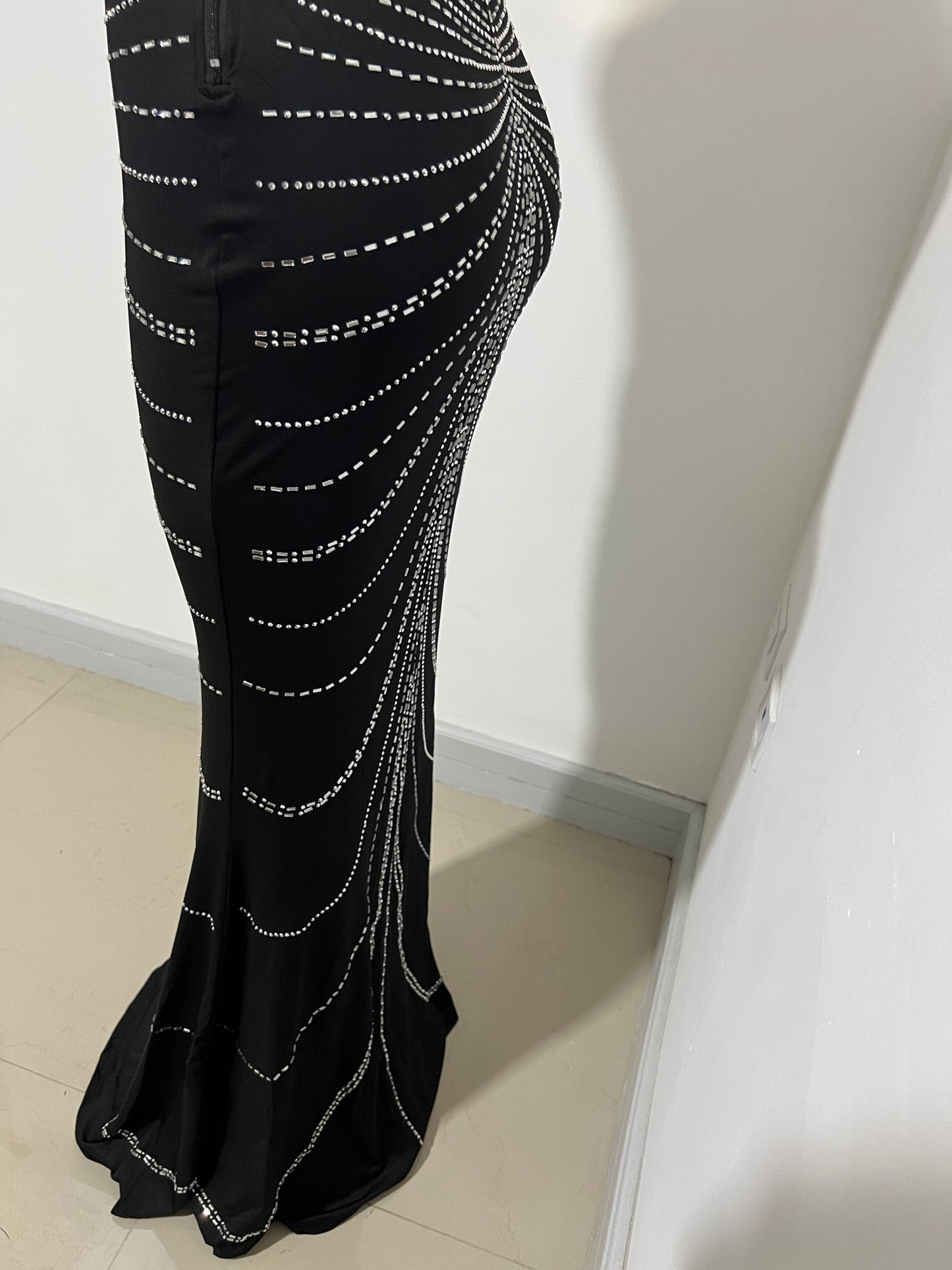 Tori Crystal Dress (Black)