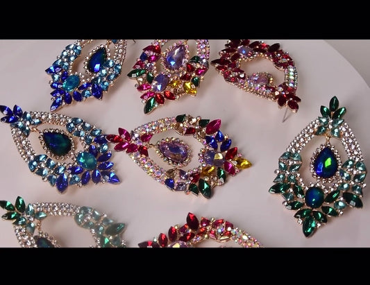 Anie Crystal Earrings (Multi Color)