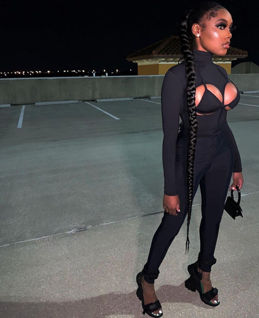 Baddie Spacewalker Jumpsuit (Black)