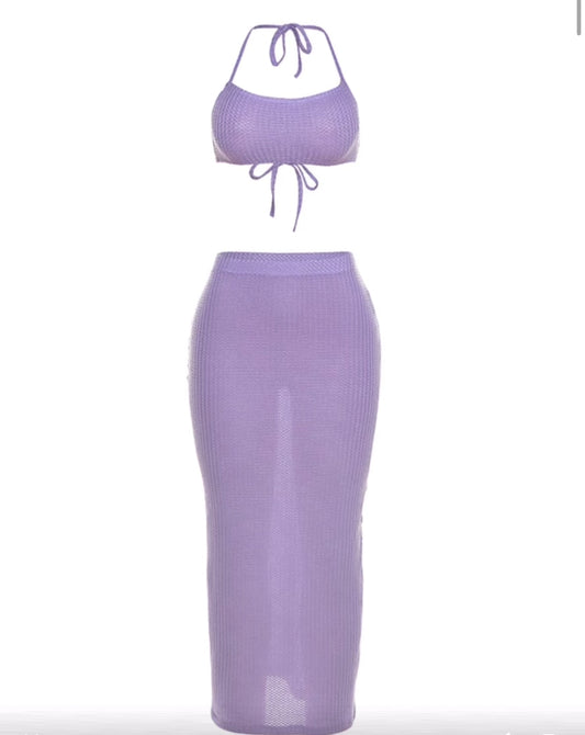 Mimi Skirt Set (Purple)