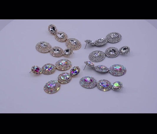 Chan Crystal Earrings (Silver)