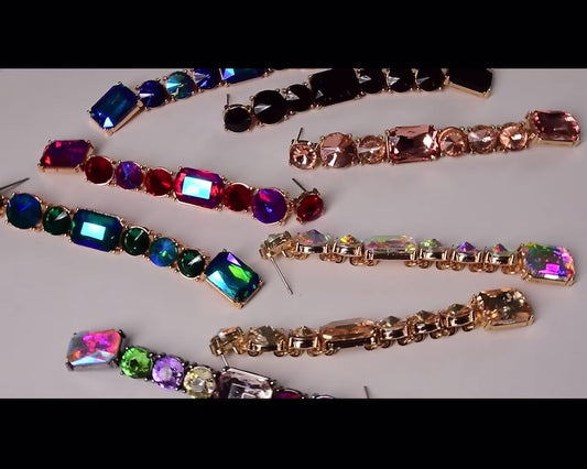 Harley Crystal Earrings (Pink)