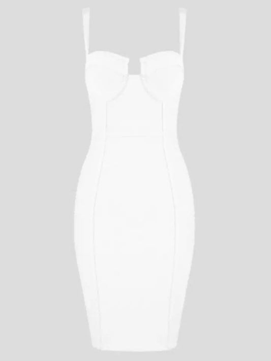 Tiffany Bodycon Dress (White)