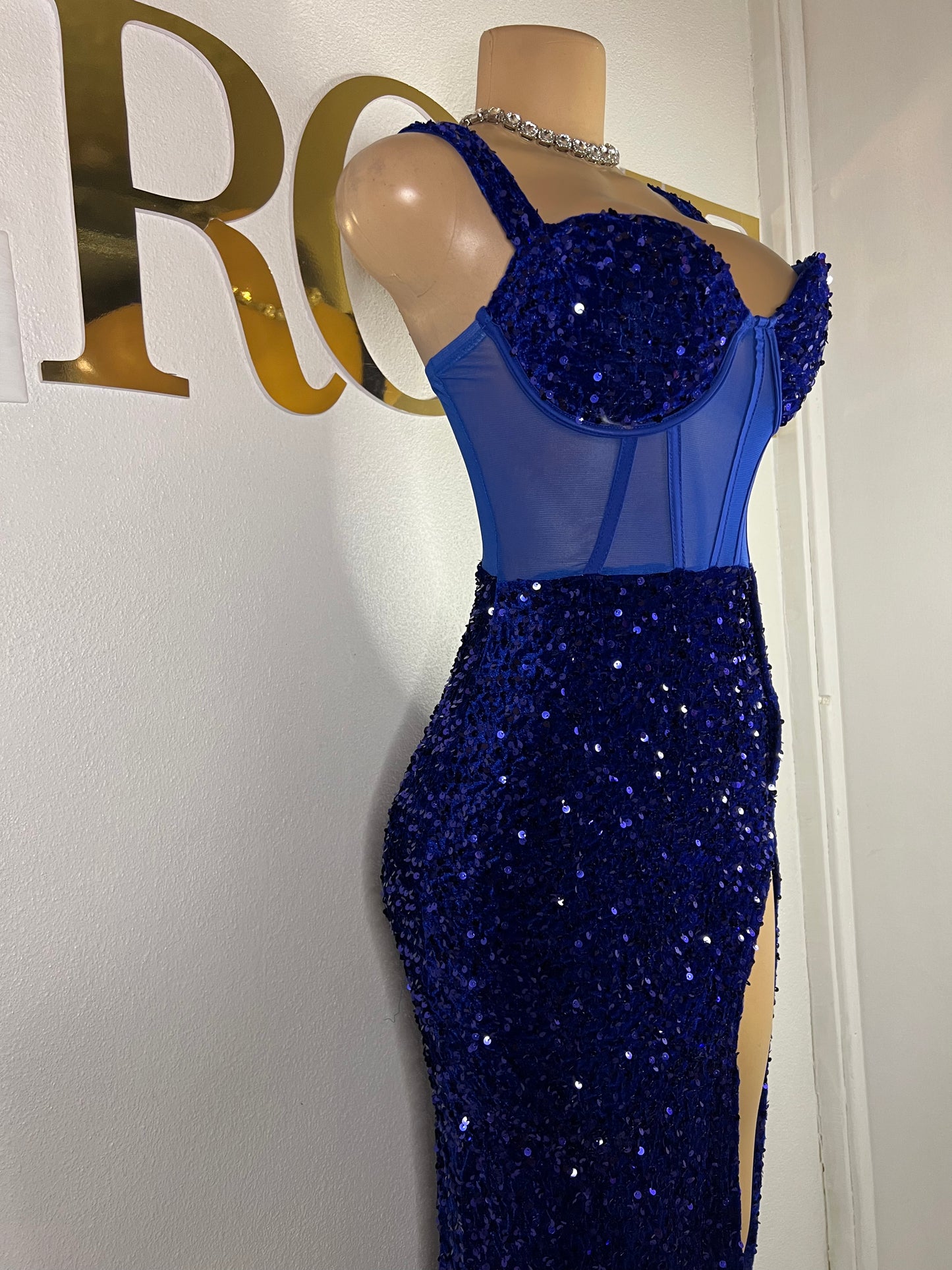 Hollywood Vibe Dress (Blue)