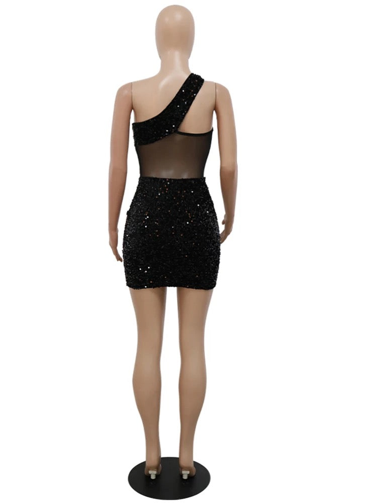 Ciara Sequin Dress (Black)