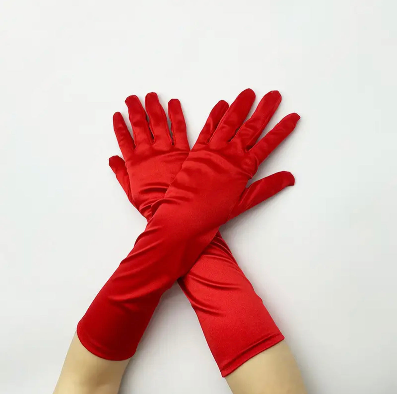 Medium Satin Gloves (Red)
