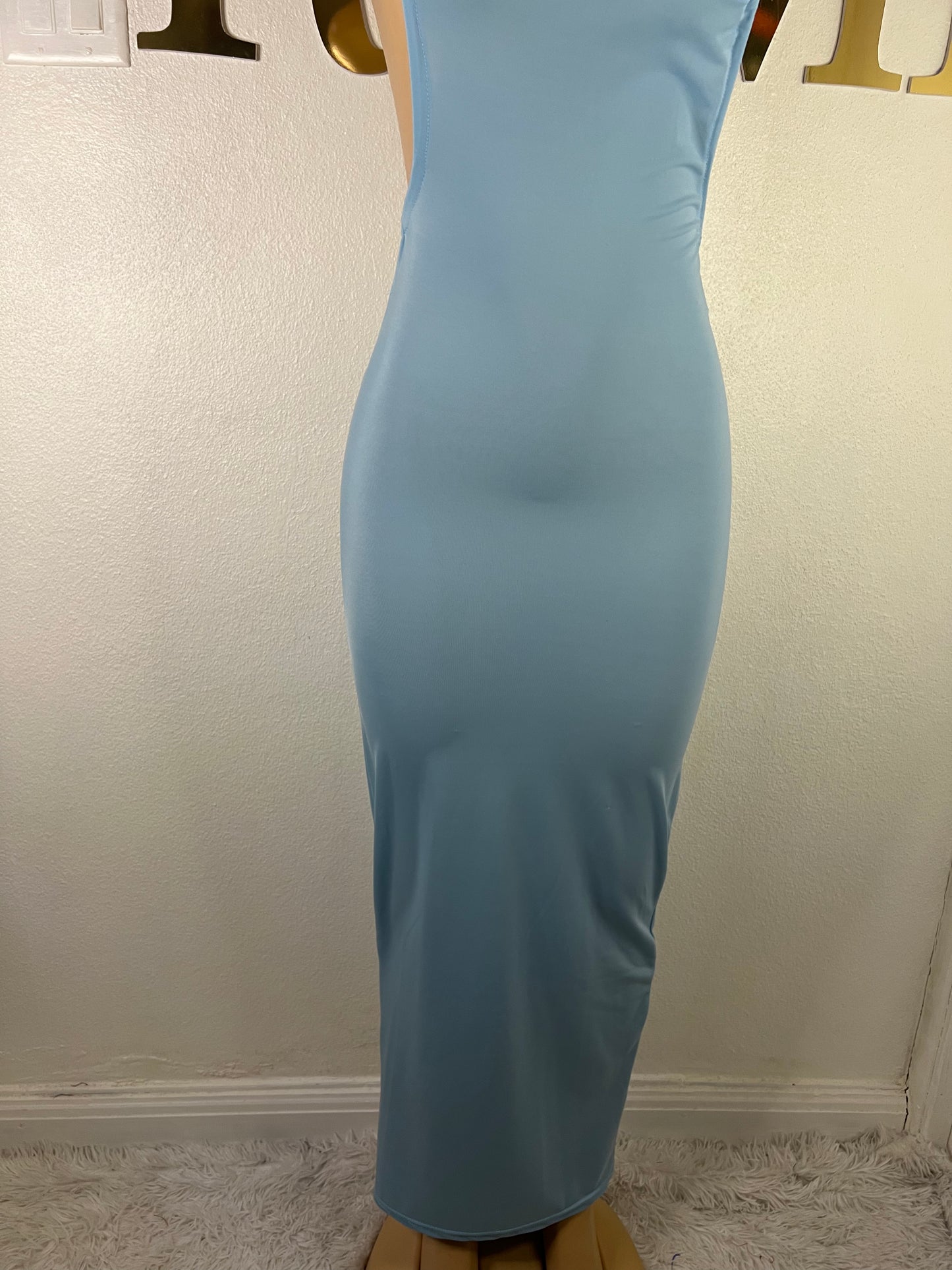Carey Slant Dress (Blue)