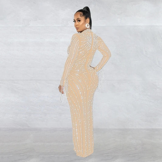 Ellie Long Dress (Nude)