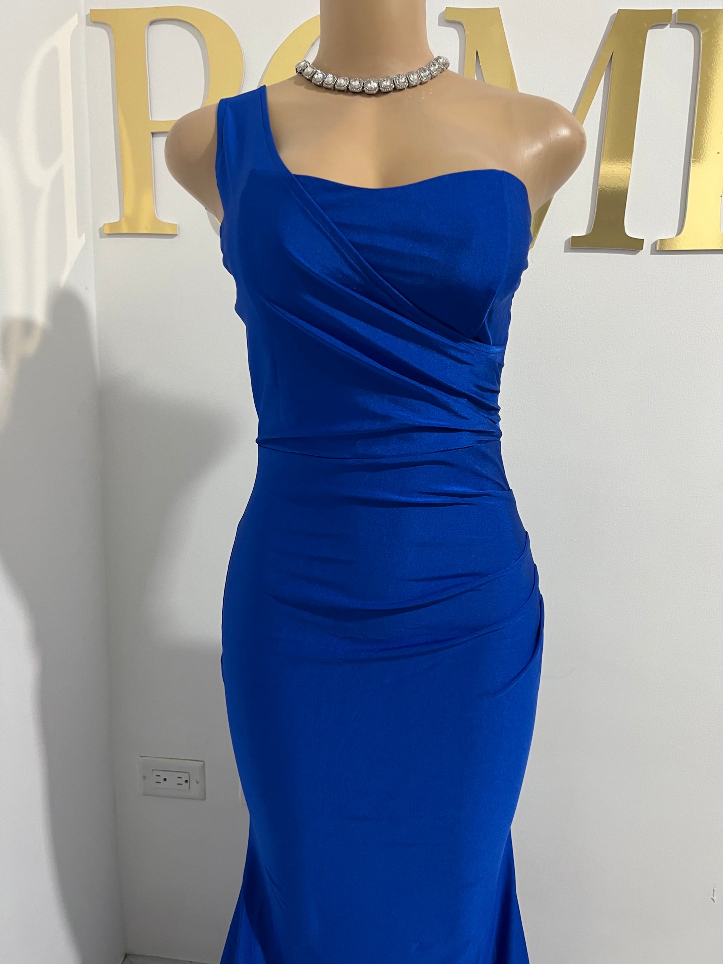 Kerry One Strap Dress (Blue)