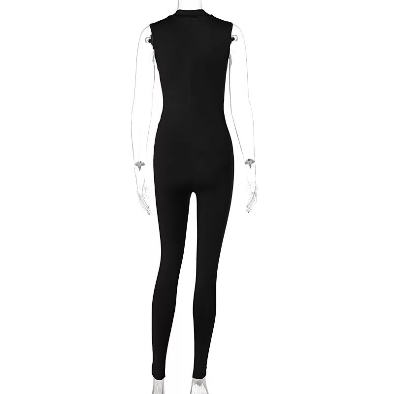 Bella Zipper Jumpsuit (Black)