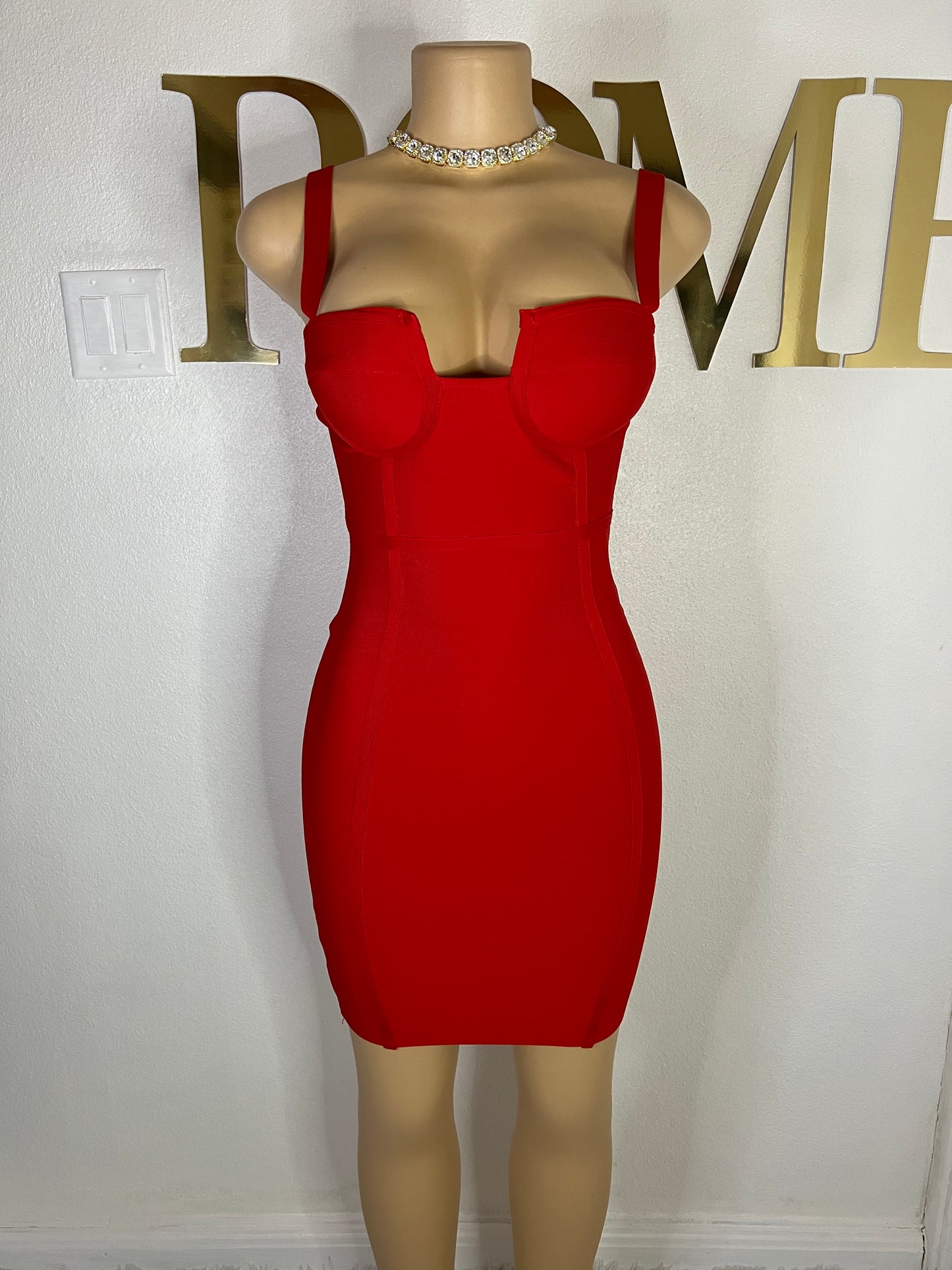 Tiffany Bodycon Dress (Red)