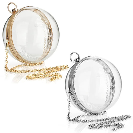 Transparent Circular Bag (Silver)