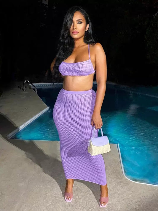Mimi Skirt Set (Purple)