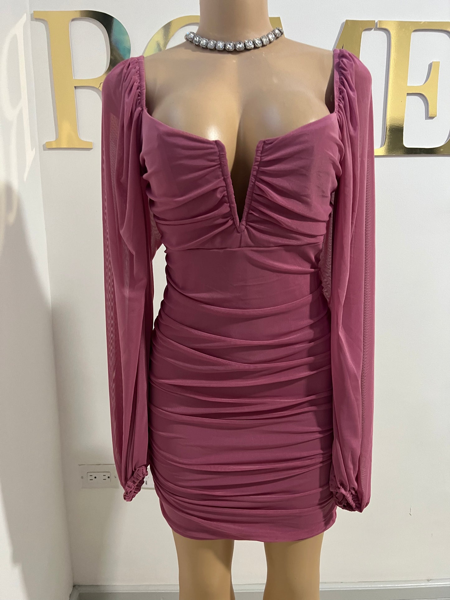 Aubrey Dress (Rose Pink)