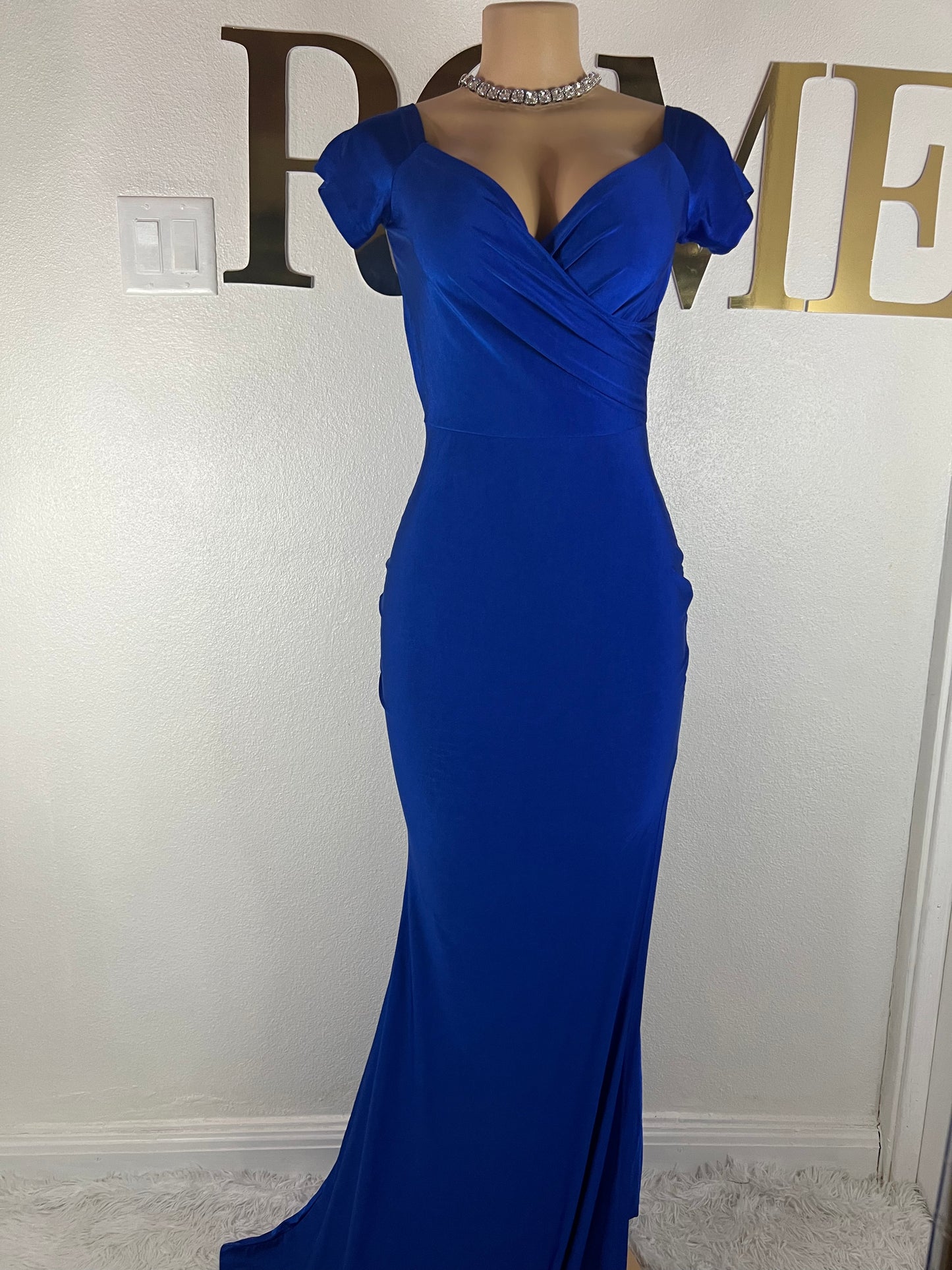 Kerry Short Sleeve Dress (Blue)