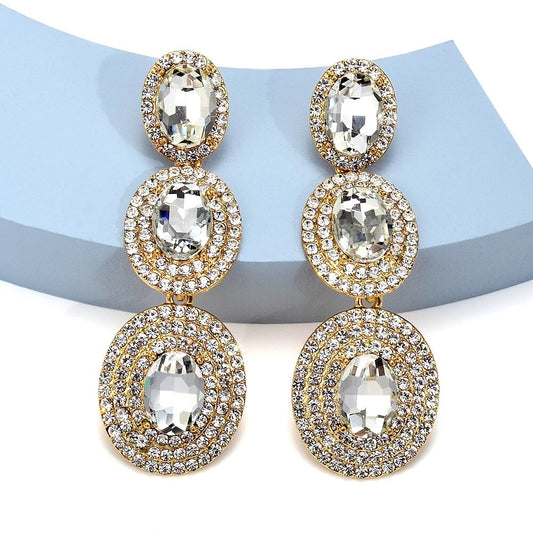 Chan Crystal Earrings (Gold)