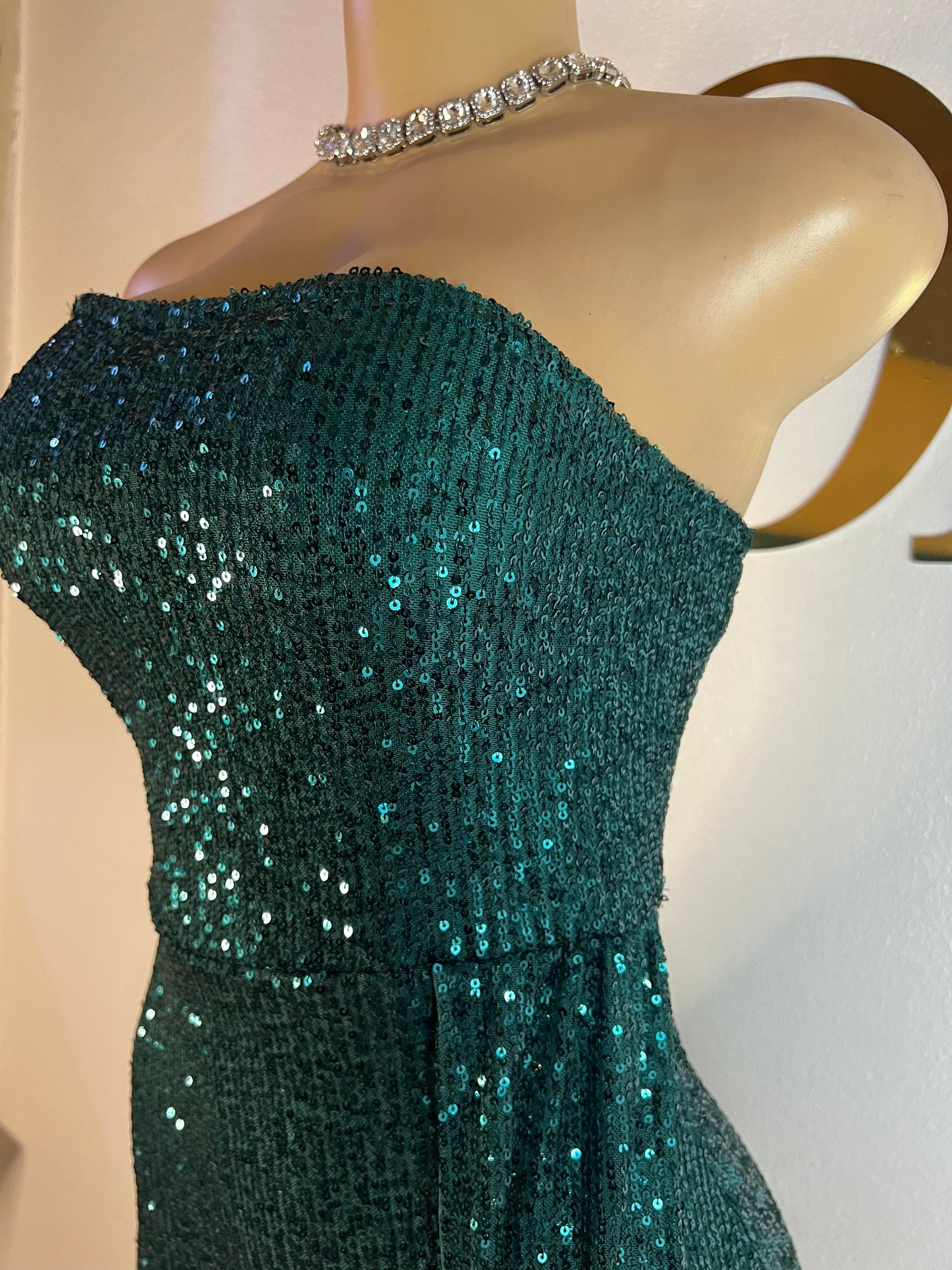 Tara Sequin Dress (Green)