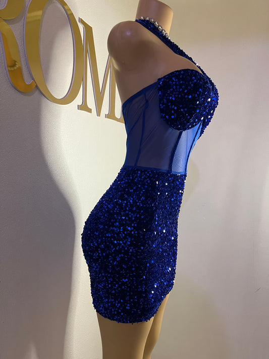 Ciara Sequin Dress (Blue)