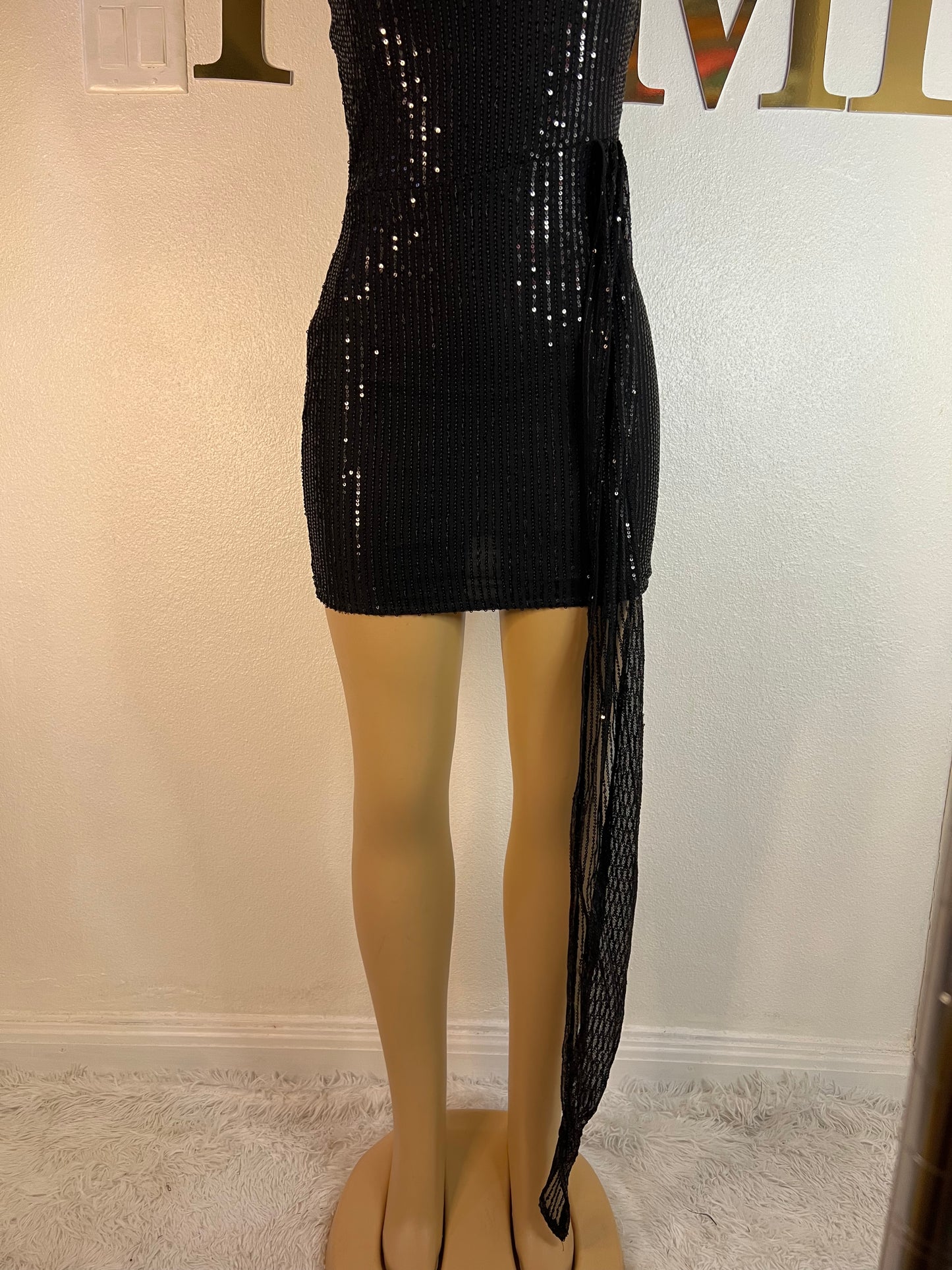 Tara Sequin Dress (Black) – Rome Fashion House
