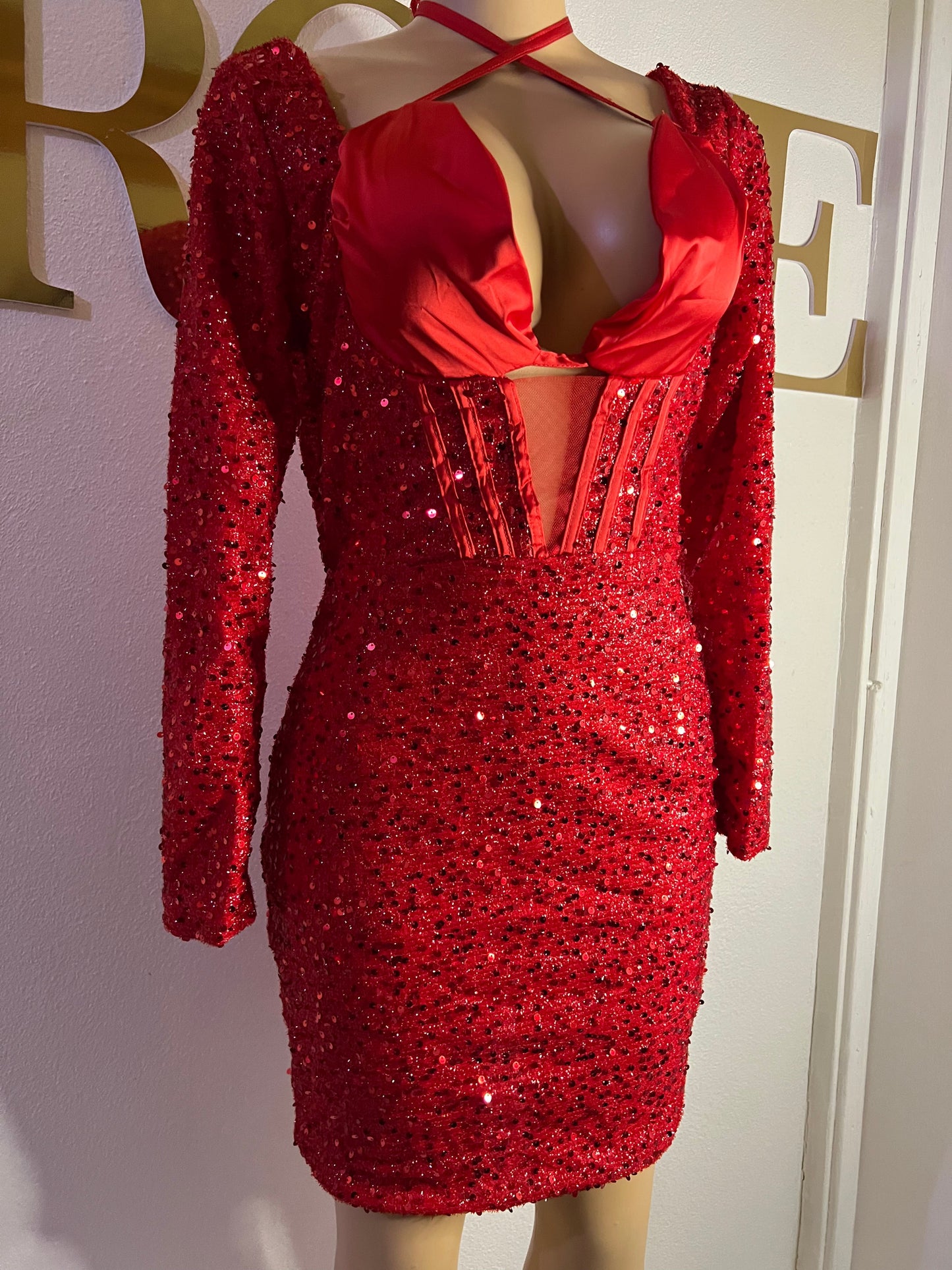 Sofia Vibe Dress (Red)