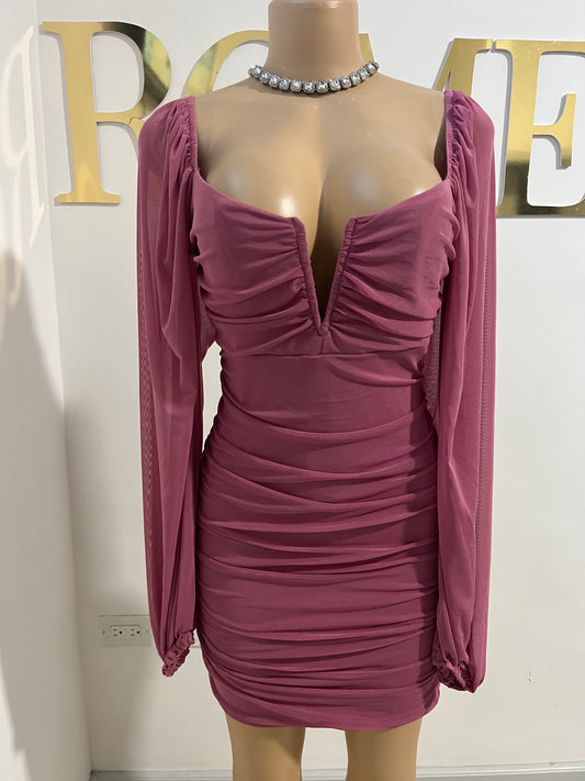 Aubrey Dress (Rose Pink)