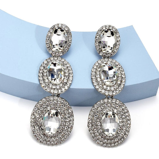 Chan Crystal Earrings (Silver)